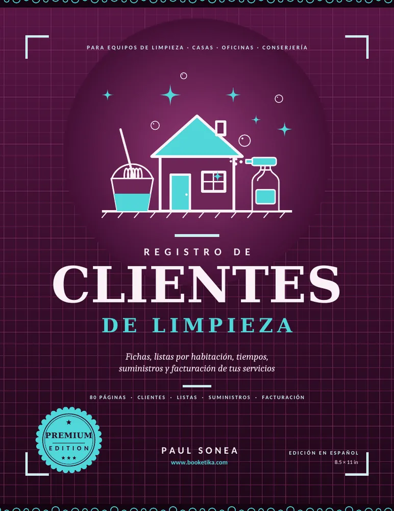 Cover of Registro de Clientes de Limpieza, Edición en español