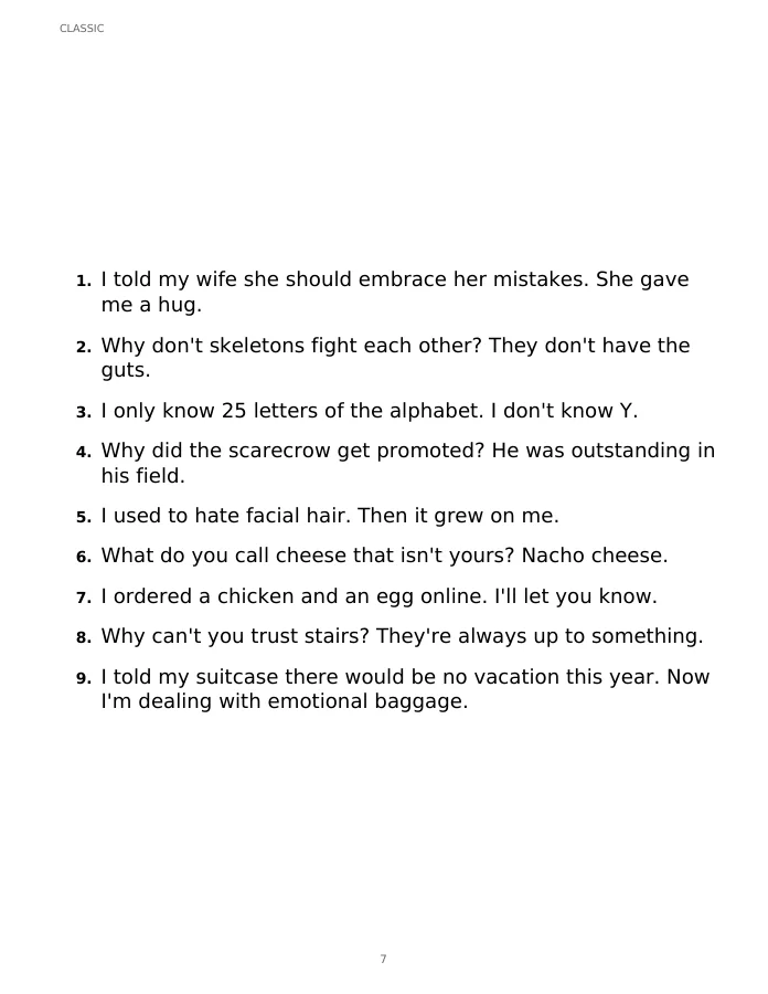 Interior sample 1 from 500 Dad Jokes for Adults