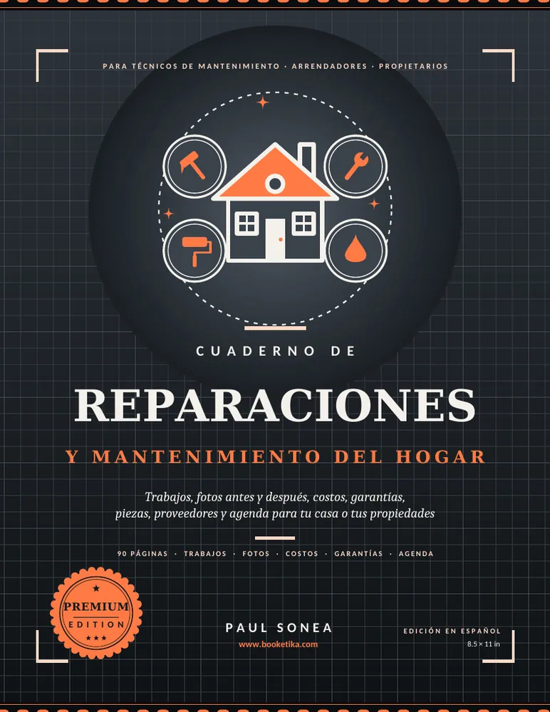 Cover of Cuaderno de Reparaciones y Mantenimiento del Hogar, Edición en español