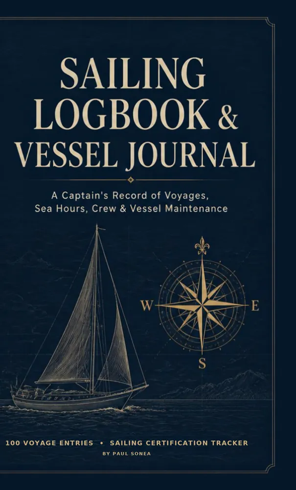 Cover of Sailing Logbook & Vessel Journal, A Captain's Record of Voyages